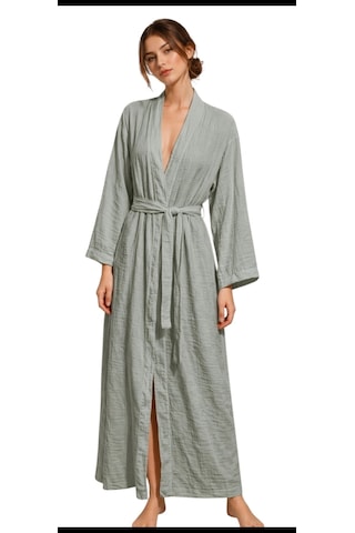 Estewomanfashion Müslin %100 Pamuk Kimono & Kaftan Açık Yeşil