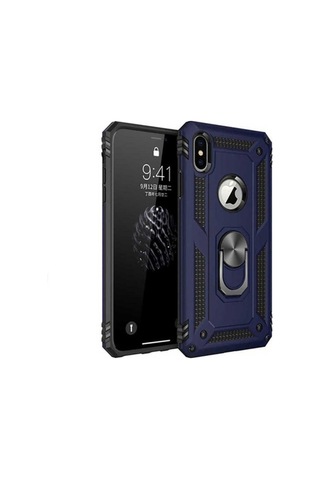 Apple Uyumlu iPhone X Kılıf Zore Vega Kapak Mavi