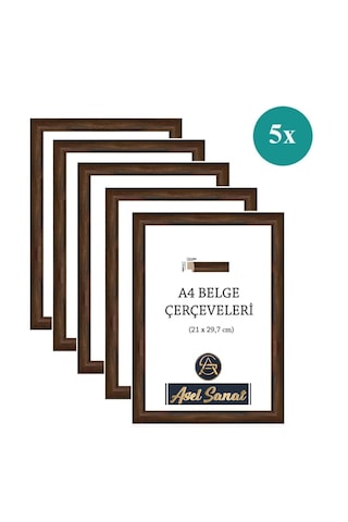 5li Kahverengi A4 Çerçeve Seti 5li Kahverengi A4 Çerçeve Seti