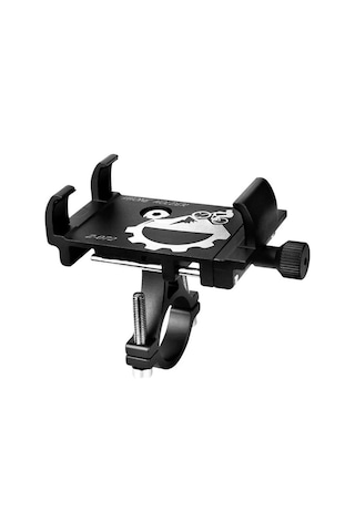 Valkyrie 072-s Bisiklet Motorsiklet Evrensel Cep Telefonu Tutucu Alüminyum Paslanmaz - Bütün Telefonlarla Uyumlu Siyah