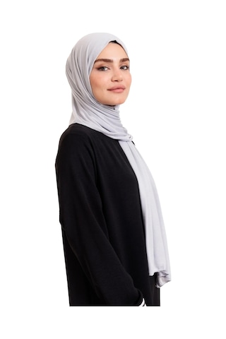 Likralı Penye Şal Açık Gri