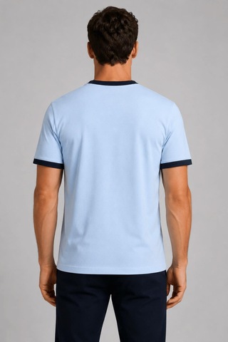 Alexandergardi Yaka Detaylı T-shirt Açık Mavi