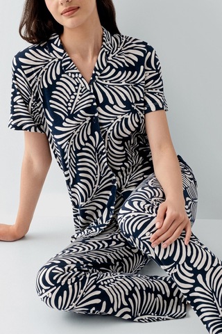 Arnetta Kadın Lacivert Gömlek Pijama Takım Ar3607-s-v2 Lacivert