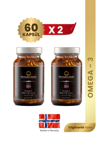 Norwegian Health Omega 3 1000 MG Somon&Morina Balık Yağı 2 x 60 Kapsül
