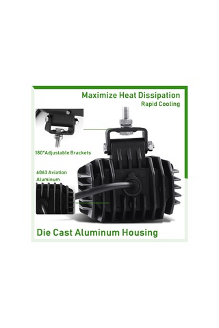 Offroad Sis Lambası Beyaz-amber Çakarsız 40w 12-30v Adet / Lass298