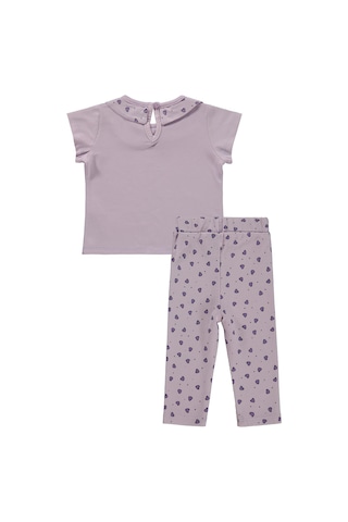 Civil Baby Kalp Empirme Bebe Yaka 6-18 Ay Takım - Lila