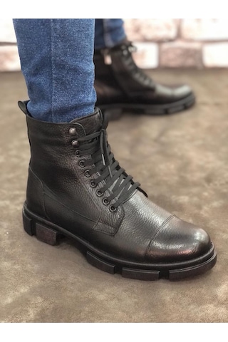Hakiki Deri Kürklü Postal Erkek Bot
