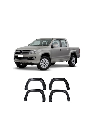 Volkswagen Amarok 2010-2016 Uyumlu Çamurluk Dodik Seti 4 Parça Abs Mat Siyah