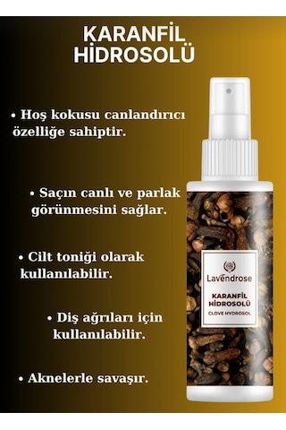 Lavendrose Karanfil Suyu %100 Doğal Sivilce Ve Siyah Nokta Kar...