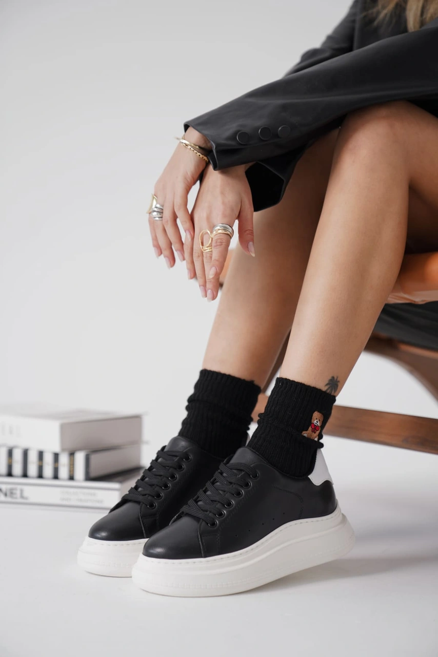 Kocadal Kocadal Bella Siyah Beyaz Kadın Spor Ayakkabı Muhtelif