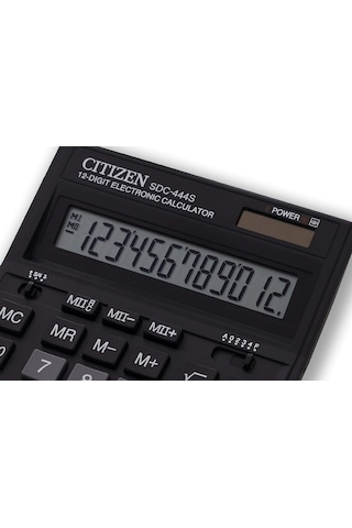Citizen Sdc-444s Büyük Hesap Makinesi, Siyah Çok Renkli