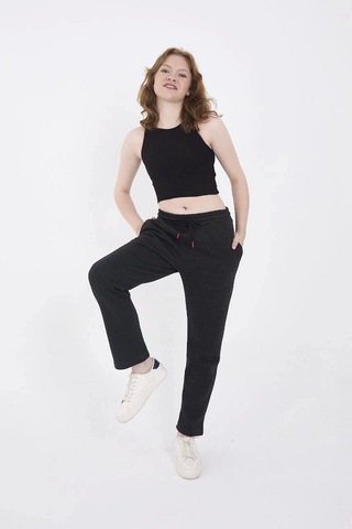 Unisex Üç İplik Basic Eşofman Pantolon - Antrasit Antrasit