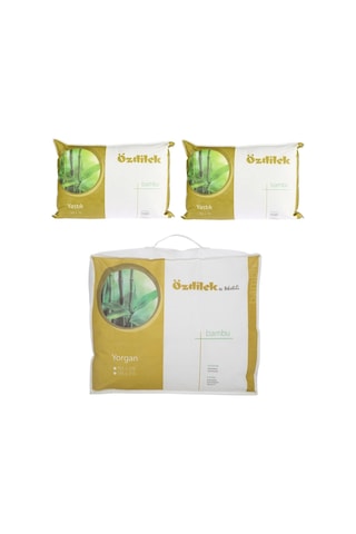 Özdilek 1adet Bambu Yorgan + 2adet Bambu Yastık Battal King Size Beyaz
