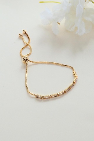 Altın Kaplama Baget Su Yolu Ayarlanabilir Çelik Bileklik Gold