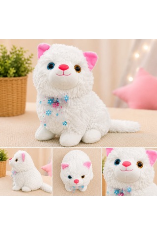 Van Kedisi Peluş Oyuncak Sesli 35 Cm 001 - Beyaz