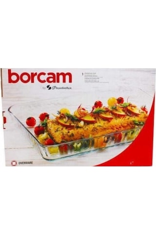 59204 Borcam Uzun Dikdörtgen Tepsi Beyaz
