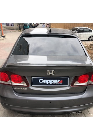 Honda Civic 2006-2012 Yıl Aralığı Uyumlu Arka Cam Üstü Spoyler İnce Model