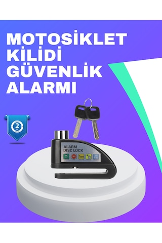 Su Geçirmez Alarm Disk Kilidi Motosiklet Scooter Bisiklet Güvenlik Çok Renkli