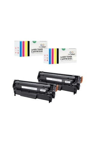 Proprint 2 Adet Q2612A Hp Laserjet P1010 1012 Uyumlu Toner