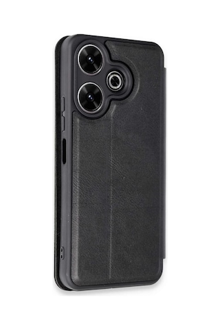Xiaomi Redmi 13 4g Uyumlu Kılıf Flip Cover - Siyah