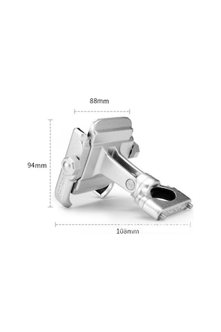 Sones Motosiklet Gidon Alüminyum Alaşımlı Telefon Braketi, 4-6 İnç Cihaz İçin Uygun Siyah