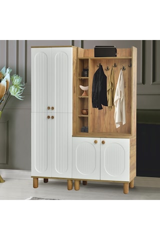 Lidya Portmanto Takımı - Atlantik Çam - Beyaz Atlantik Çam - Beyaz