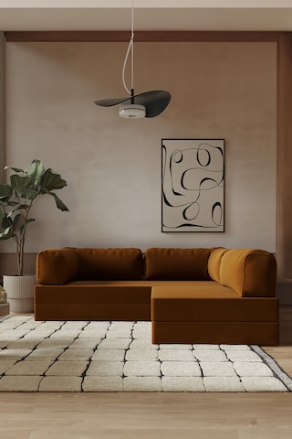 Modalife Legoom Köşe Açılır Yatak Olabilen, Aktivite Koltuğu-kiremit