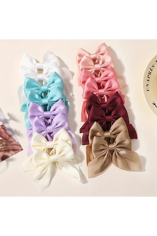 Willowhaven Siyah 2'li Paket Şık Kurdeleli Saç Aksesuarları - Tüm Saç Stilleri Ve Okul Parti Günlük Kullanım İçin Siyah