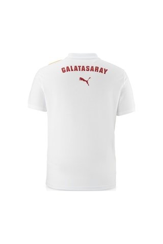 Galatasaray Lisanslı Polo Yaka Beyaz Antrenman T-shirt Gs Aslan Baskılı Hediyelik Ahşap Kutulu Beyaz - Bej