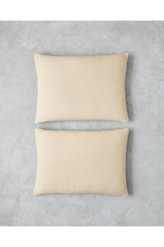 English Home Petit Check Pamuklu 2'li Yastık Kılıfı 50x70 Cm Sarı-yeşil Sarı-yeşil