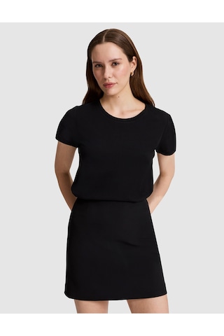 Pierre Cardin Kadın Siyah Tişört Basic 50325474-vr046