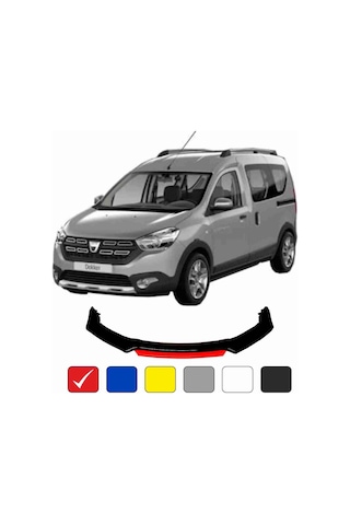 Dacia Dokker Lip 4 Parça Kırmızı / Tampon Eki