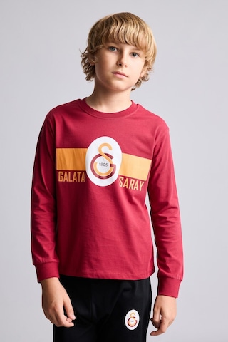 Defacto %100 Pamuk Galatasaray Baskılı Bisiklet Yaka Uzun Kollu 2li Pijama Takımı Erkek Çocuk I2030a826aurd119 Kırmızı-rd119