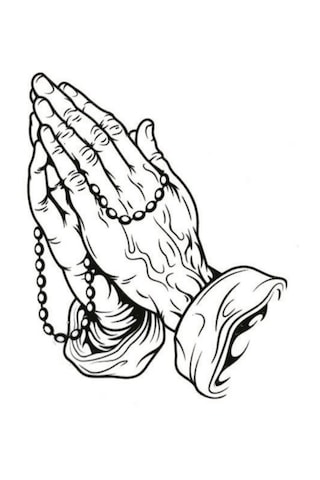 Geçici Çift El Tespih Dua Ruhani Temas Parmak Tattoo Kol Bilek Dövmesi