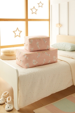 Ocean Home Textile 2'li Çocuk Odası Deniz Kızı Hurç Set 1 Adet 30 x 22 x 18 / 1 Adet 52 x 28 x 21 cm