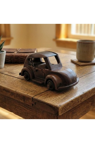 Valen Ahşap Dekoratif Obje Araba - %100 El Yapımı - Ahşap - 23x11x9 Cm
