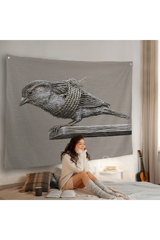 Özgürlük Duvar Örtüsü - Kanatları Bağlı Kuş-7203
