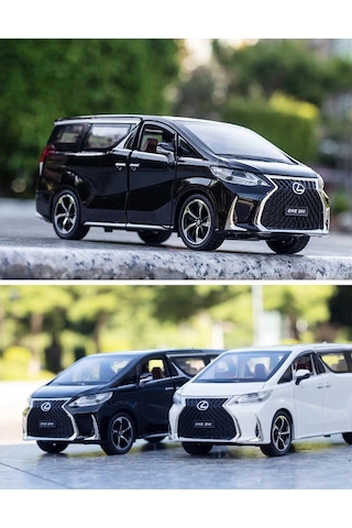 Jzcat Simülasyon 1:24 Lexus Lm300h İş Aracı Model Simülasyon Alaşım Araba Modeli Süsleme - Beyaz