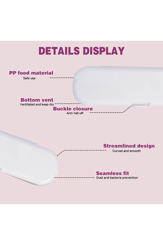 Wezone Portatif Elektrikli Diş Fırçası Kutusu, Seyahat İçin Sağlıklı Saklama, Pp Malzeme, Evrensel Uyumlu, Pembe Diğer