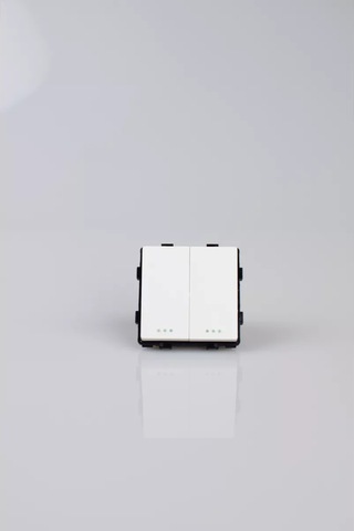 Vo'stabl Beyaz Mekanizmalı Çift Anahtarlı Şalter 185693486