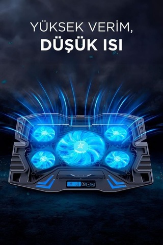 Özel Üretim Masa Teknik Aksesuar Laptop Soğutucu Cf05 Siyah