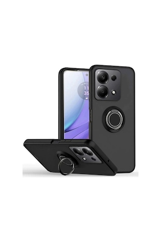 Xiaomi Redmi Note 13 Pro 4g İçin Kamera Korumalı Yüzüklü Kılıf - Leke Tutmaz Mat Ve Dayanıklı Yapı