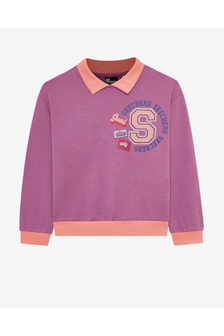 Skechers G Lw Fleece Loose Fit Sweatshirt Büyük Kız Çocuk Mor Sweatshirt Sk242034-499
