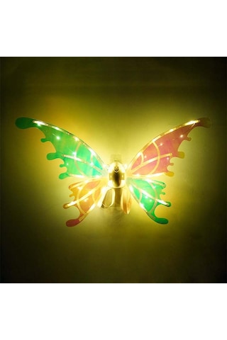 Aloneling Çocuklar İçin Işıklı Ledli Hareketli Kelebek Kanatları Pilli