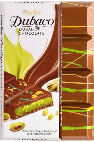 Beyoğlu Dubaco Çıtır Kadayıflı Ve Antep Fıstıklı Çikolata 95 Gr X 2 Adet