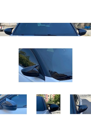 Opel Corsa F 2019 2020 2021 2022 2023 İle Uyumlu Araca Özel Yarasa Batman Piano Black Ayna Kapağı Takımı 2 Parça 1 Adet