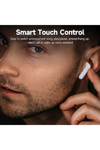 Qingmipy Siyah Vg58 Bluetooth 5.1 Kulaklıklar - 13mm Hoparlör, 10m Alıcı Mesafesi, 250mah Şarj Kutusu, Akıllı Dokunmatik Kontrol