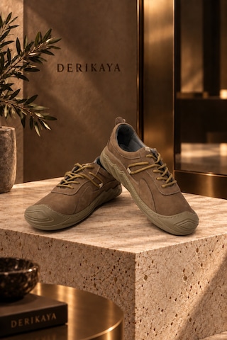 Derikaya Urban Erkek Vizon Delikli Yan Panel Detaylı Bağcıklı Sneaker