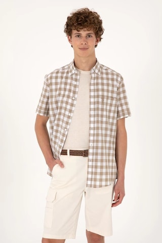 Us Polo Assn. U.s.polo Erkek Vizon Kısa Kollu Gömlek Vr052vizon