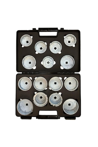 15 Parça Tas Tipi Yağ Filtre Sökme Anahtar Takımı Seti